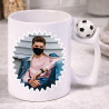 Mug ballon foot personnalisé photo