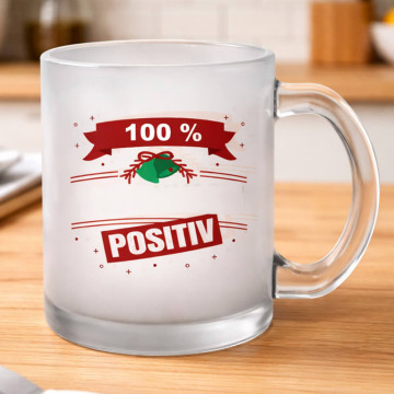 Mug verre dépoli personnalisé photo