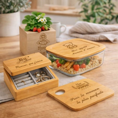 Cadeaux fête des mères en bois personnalisés