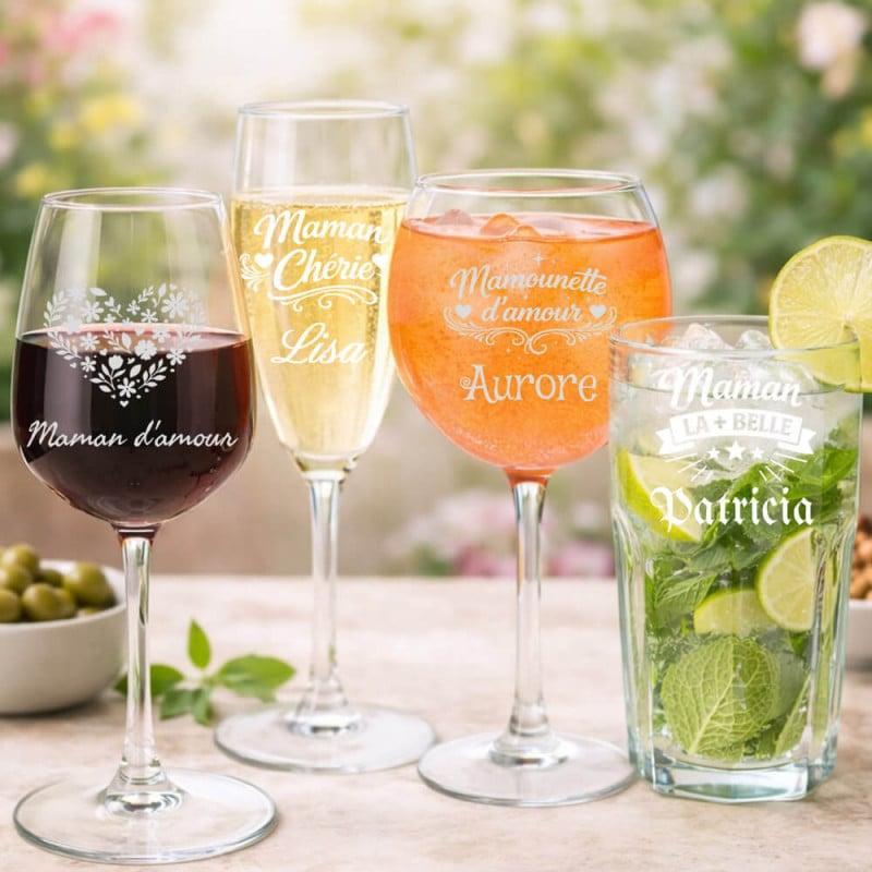 Verres maman personnalisés