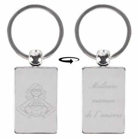 Porte clé super maman personnalisé