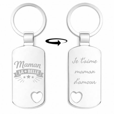 Porte clé maman la plus belle gravé