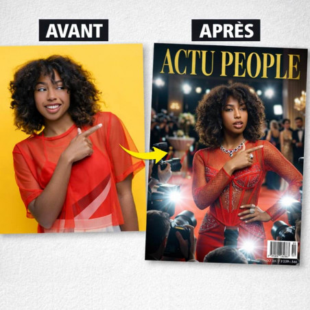 Fausse une magazine people personnalisé photo