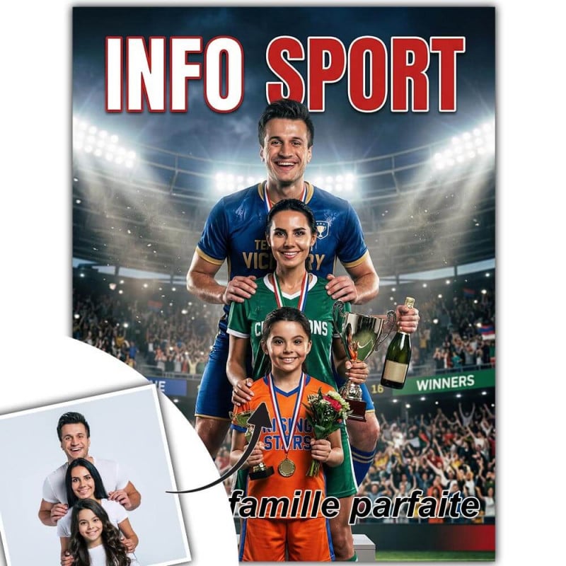 Fausse une de magazine sport personnalisé