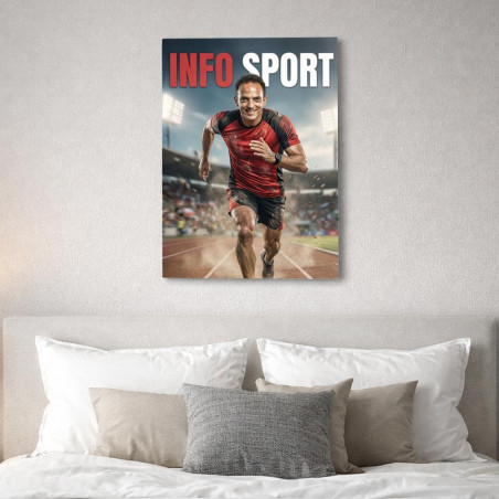 Fausse une de magazine sport unique à créer