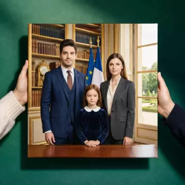 Portrait présidentiel personnalisé | Tableau photo unique sur toile