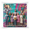 Coussin 40 cm x 40 cm effet figurines articulées personnalisé