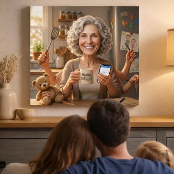 Portrait personnalisé maman multitâche | Cadeau original fête des mères
