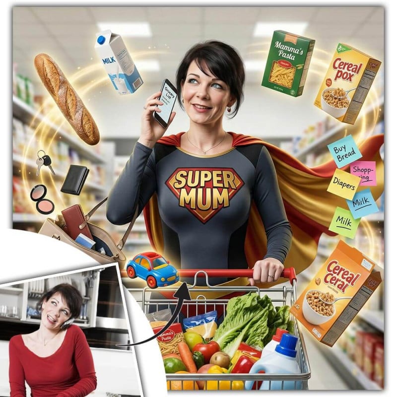Tableau super maman personnalisé photo
