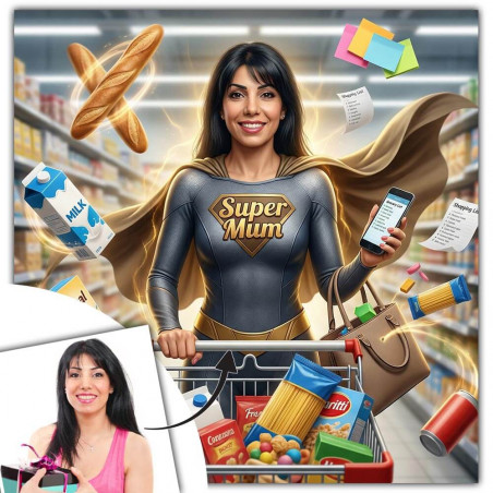Tableau super maman du quotidien personnalisé
