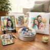 Cadeaux effet aquarelle colorée personnalisés