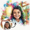 Tranformation de votre photo avec notre IA pour un effet aquarelle colorée personnalisés