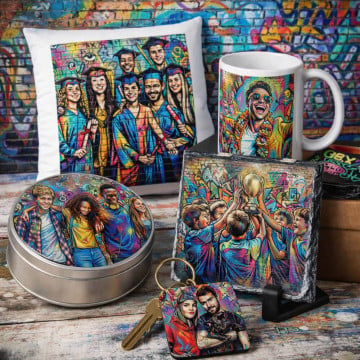 Cadeaux personnalisés effet street art photo
