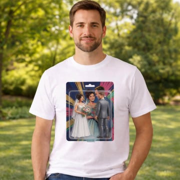 Tee-shirt homme personnalisé effet figurines (action figure) |