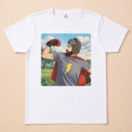 Tshirt homme effet dessin animé personnalisé