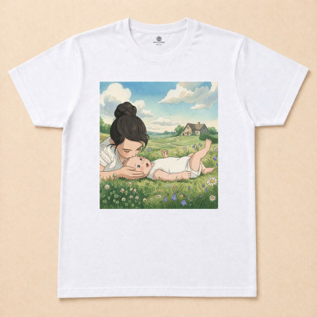 Tshirt femme effet dessin animé personnalisé