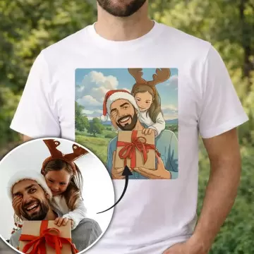 Tee-shirt homme effet dessin animé personnalisé