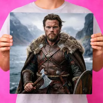 Portrait Viking personnalisé sur toile | Tableau unique photo
