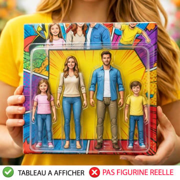 Tableau figurine sous blister personnalisé | Portrait action figure