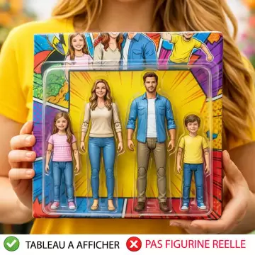 Tableau figurine sous blister personnalisé | Portrait action figure