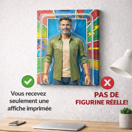 Tableau style figurine articulée avec photo