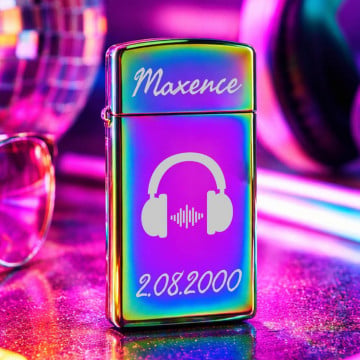 Briquet Zippo spectrum slim gravé