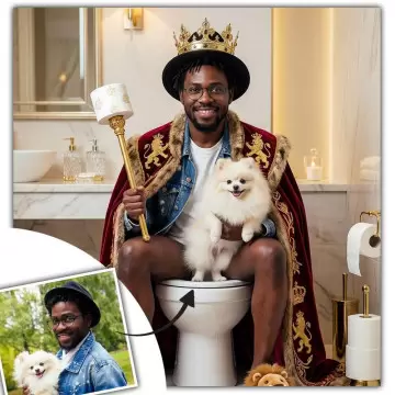 Tableau roi des toilettes personnalisé