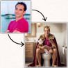 Tableau roi ou reine des toilettes personnalisé