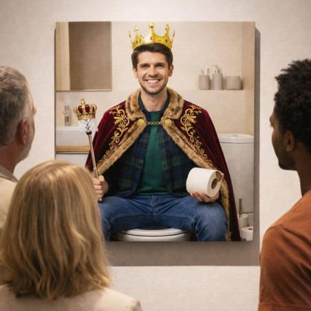 Tableau roi des toilettes personnalisé unique