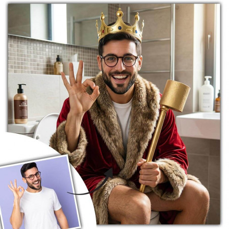 Tableau roi des toilettes à personnaliser