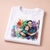 Nouveau design aquarelle colorée sur t shirt homme