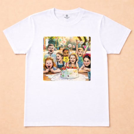 Tshirt femme effet dessin aquarelle coloré personnalisé