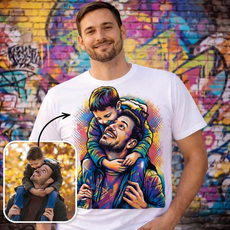 Tshirt homme effet street art