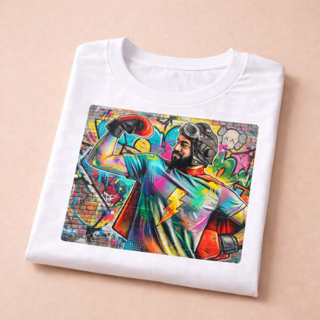 Nouveau design street art sur t shirt homme