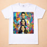 Effet street art IA sur t shirt femme