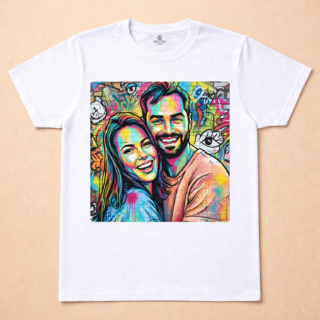 Tshirt femme personnalisé effet street art