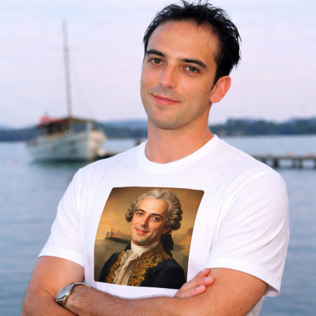 Tshirt homme effet portrait royal personnalisé