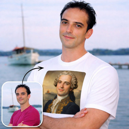 Tshirt homme effet portrait royal