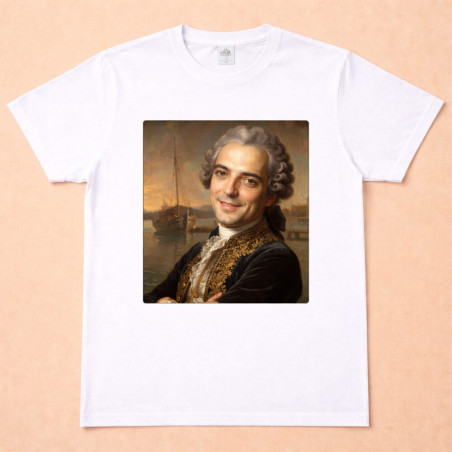 Tshirt homme effet portrait royal personnalisé