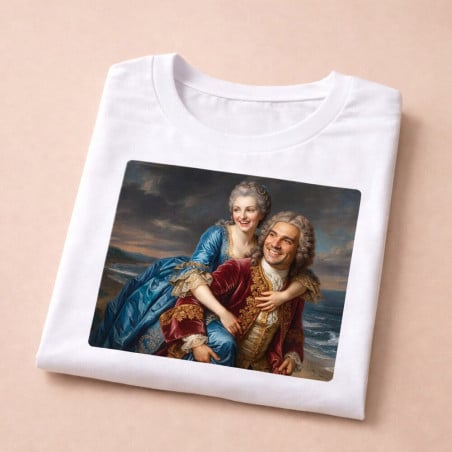 Nouveau design portrait royal sur t shirt femme