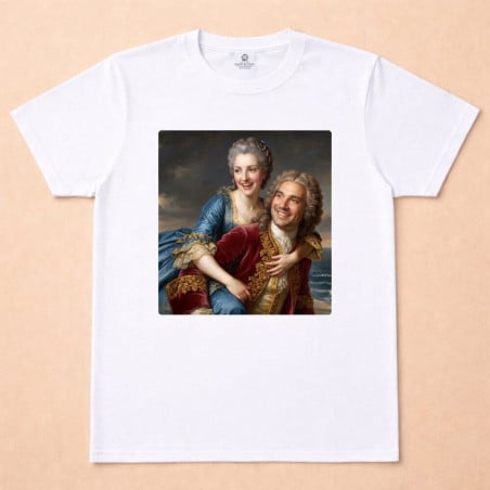 Tshirt femme effet portrait royal personnalisé