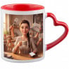 Mug hanse coeur rouge effet maman Shiva multitâches personnalisés