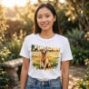 Tshirt femme effet aquarelle colorée personnalisé