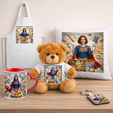 Cadeau personnalisé effet Super Maman | Transformation photo unique