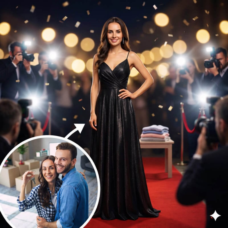 Tranformation de votre photo avec notre IA pour un effet star de cinéma