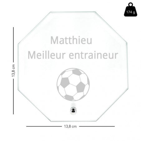 Dimension trophée verre original