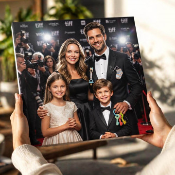Portrait personnalisé papa star de cinéma | Cadeau fête des pères