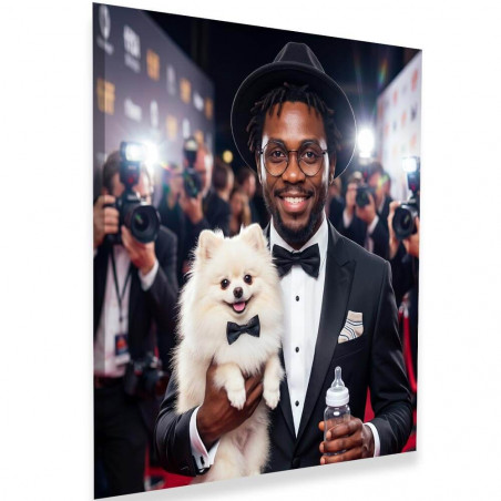 Tableau papa star sous les projecteur personnalisable