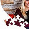 Détail du puzzle cœur personnalisé