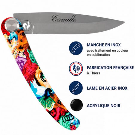 Couteau Pop Art personnalisé bénéfice